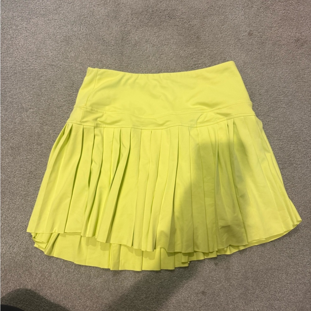 Kyodan Neon Yellow Pleated Skater Skirt